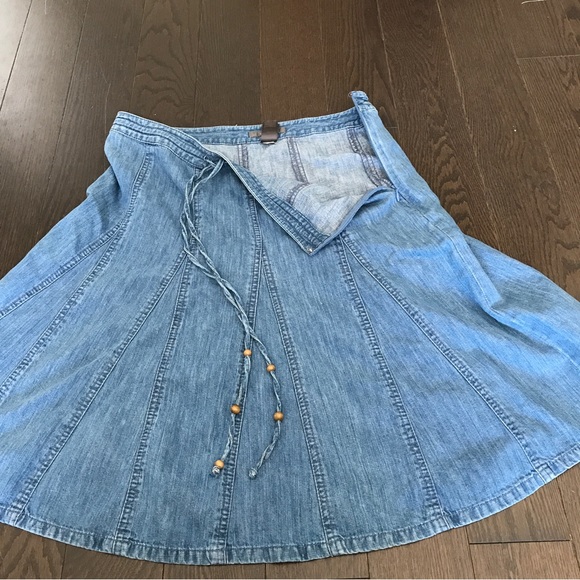 Liz Claiborne, Linen cotton blend flat skirt size 12 - Picture 3 of 6